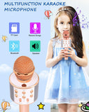 Ultimate Wireless Bluetooth Karaoke Microphone for Kids - Perfect Gift for Ages 5-12, Fun Champagne Color, Ideal for Solo Concerts and Family Parties