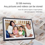 Digital Photo Frame Picture Frame 10.1In IPS HD Screen 1280X800 Desktop Electronic Photo Frame with Clock and Calendar Function