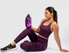LWL8 Smart Water Bottle Series L-1 - Tracks Water Intake with Bluetooth, Glows & Remind You to Stay Hydrated | with Built-In Straw | Tracking Your Bottle | Set Reminders | Denim Black, 44 Oz