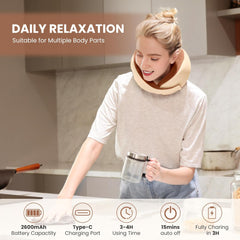 Neck Massager, Deep Tissue 3D Kneading Massager Pillow with Heat for Neck Back Pain Relief, Electric Shiatsu Massage Cushion for Men and Women