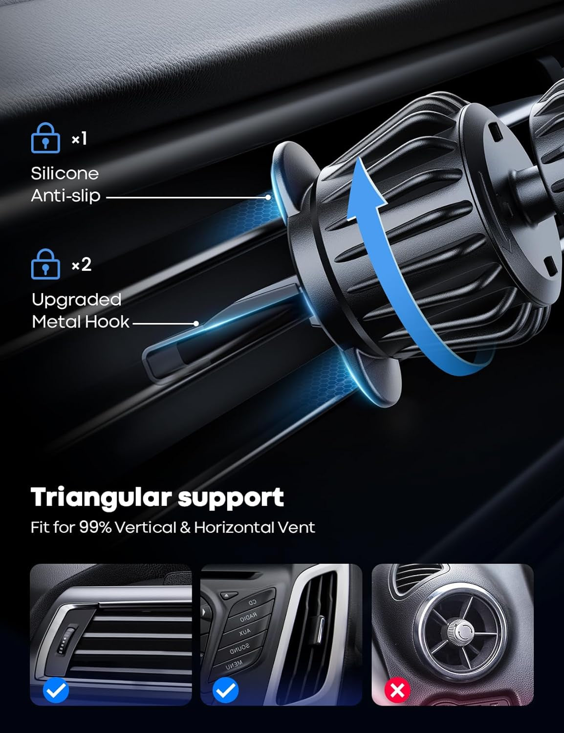 for Magsafe Car Mount - [20 Super Magnets] Magnetic Car Phone Mount, Air Vent Phone Holder Car, Hands Free Cell Phone Holder Clip Car Accessories Fit Iphone 16 15 14 13 Pro plus Max