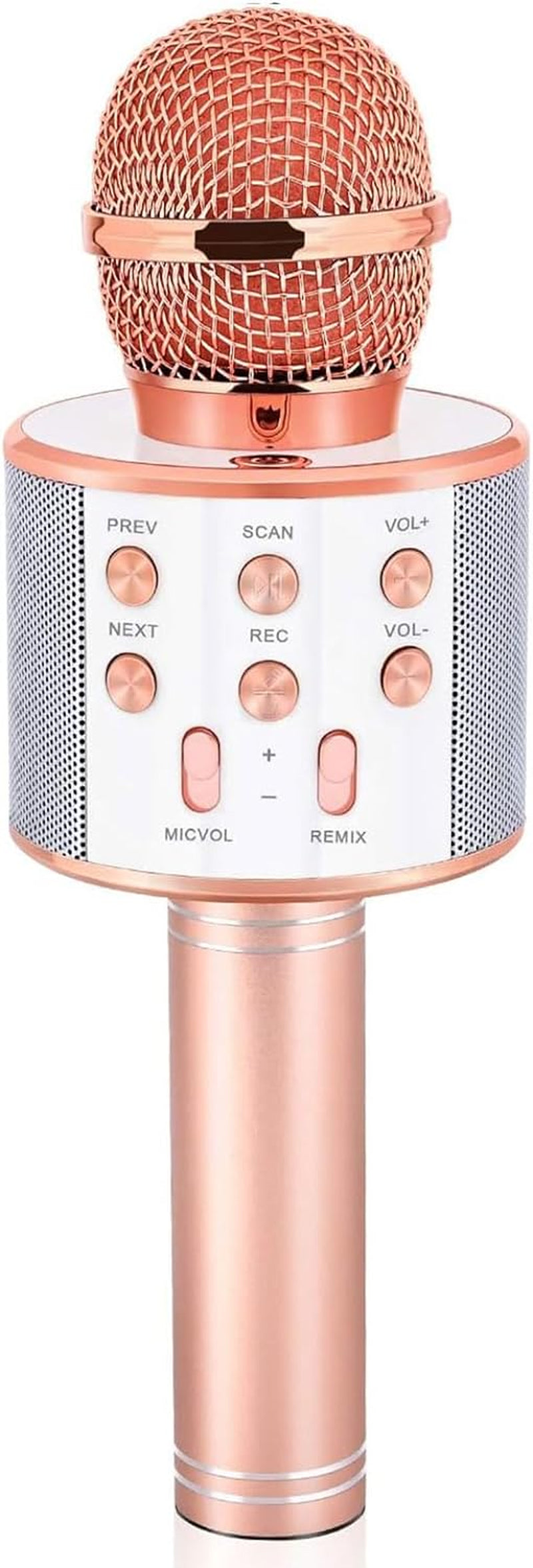 Ultimate Wireless Bluetooth Karaoke Microphone for Kids - Perfect Gift for Ages 5-12, Fun Champagne Color, Ideal for Solo Concerts and Family Parties