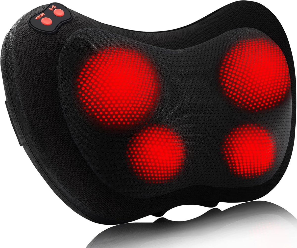 Ultimate Shiatsu Back Massager: Electric Neck, Shoulder & Foot Massage Pillow with Heat for Pain Relief - Perfect Gift for Mother's Day & Christmas!