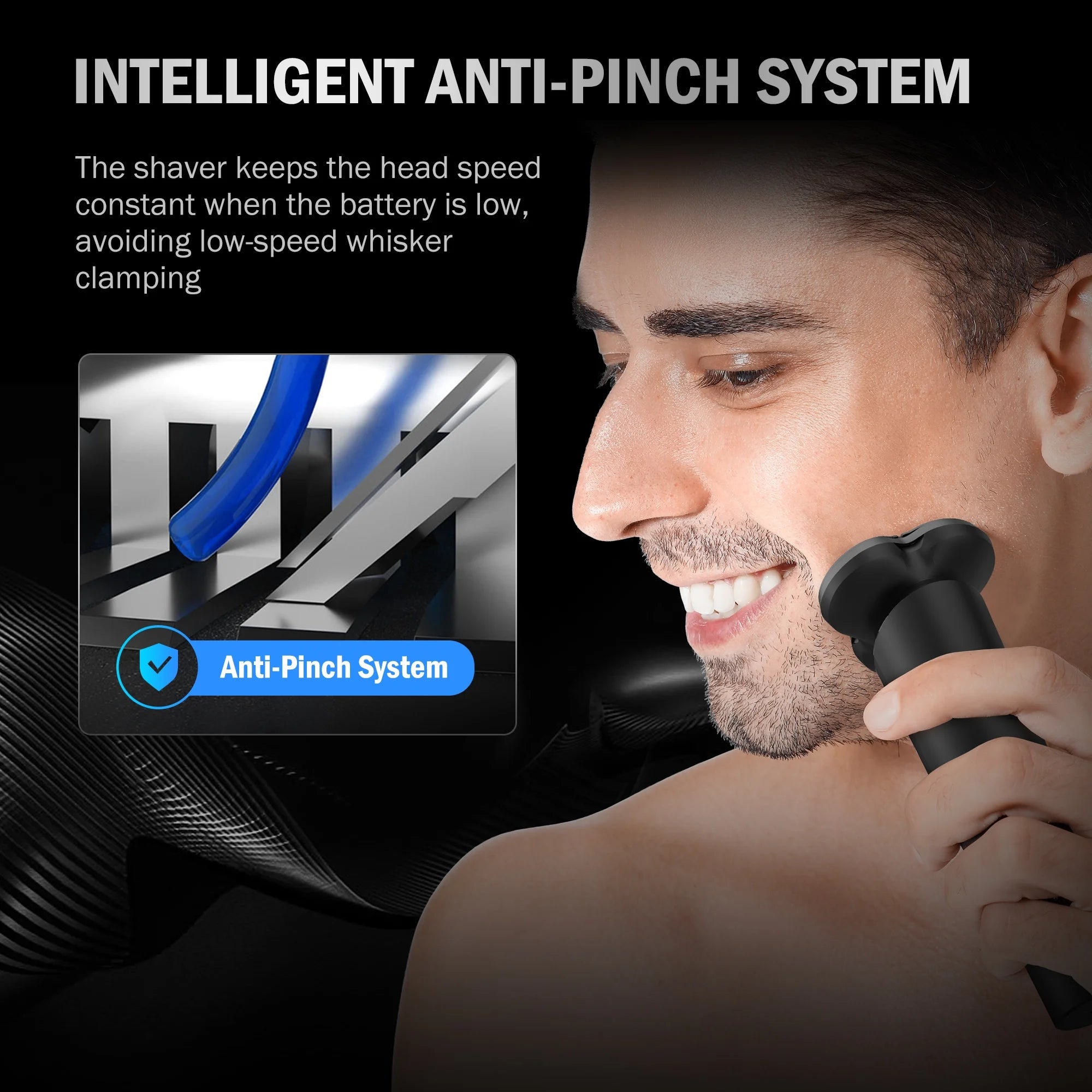 Men'S Electric Shaver, 3D Head Electric Razor Cordless Rechargeable Face Beard Trimmer, LCD Indicator