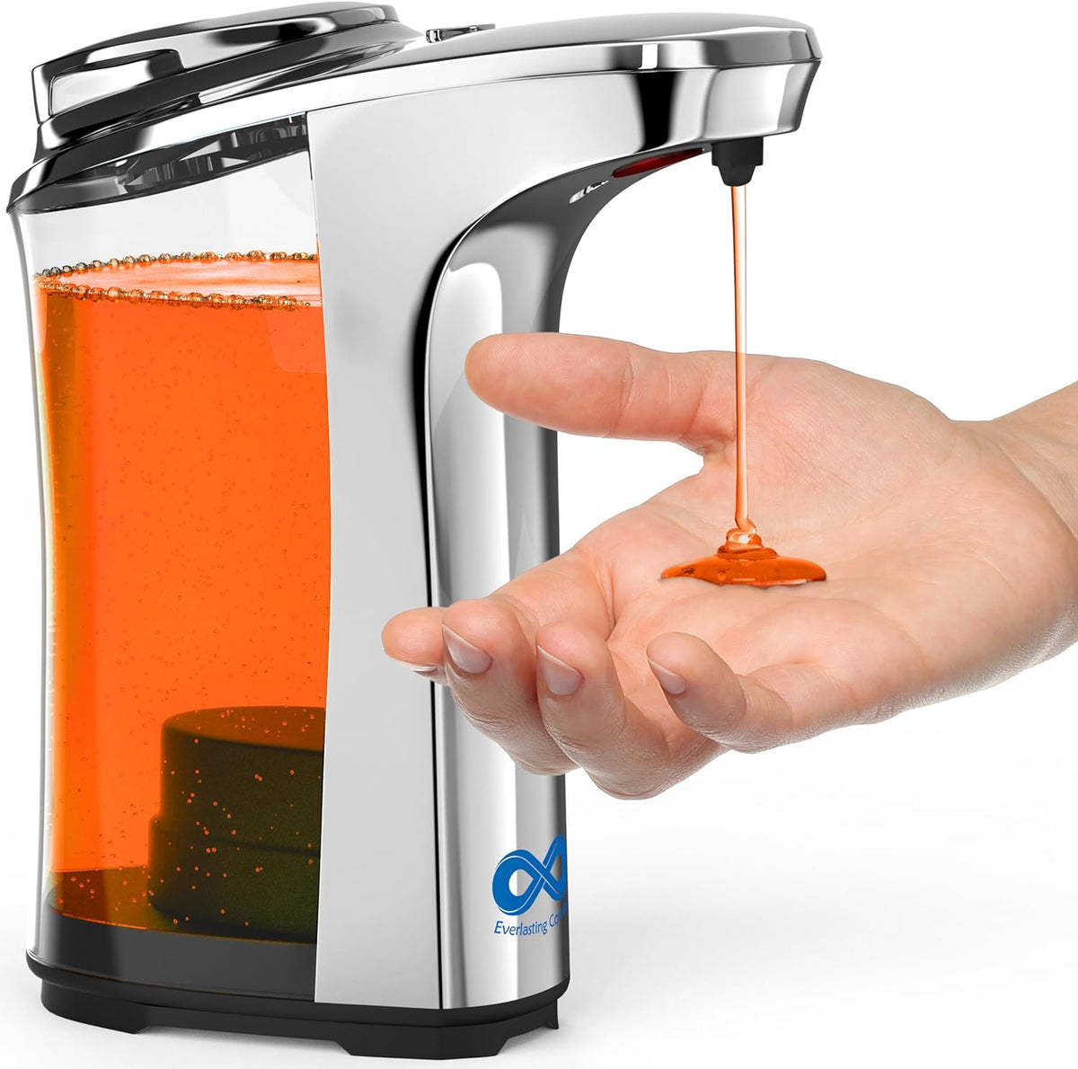 Automatic Soap Dispenser Touchless, No Drip Hand Soap & Dish Soap Dispenser with Adjustable Output, Motion Sensor