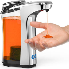 Automatic Soap Dispenser Touchless, No Drip Hand Soap & Dish Soap Dispenser with Adjustable Output, Motion Sensor