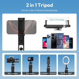 ULANZI TT23 64" Auto Face Tracking Tripod for Iphone/Android with Remote 360° Rotating Selfie Stick Follows Your Movement Facial Recognition Tripod for Iphone 17/16/15/14/13/Android/Camera/Gopro
