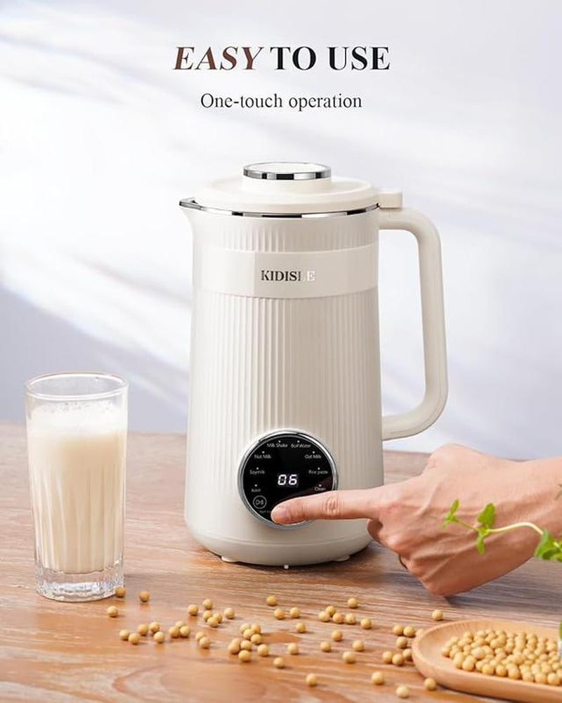 Elevate Your Kitchen Experience with the KIDISLE 8-In-1 Multifunctional Nut Milk Machine & Coffee Maker - 32Oz Auto Self-Cleaning, Delay Start, and Keep Warm Feature in Sleek Stainless Steel Black/White