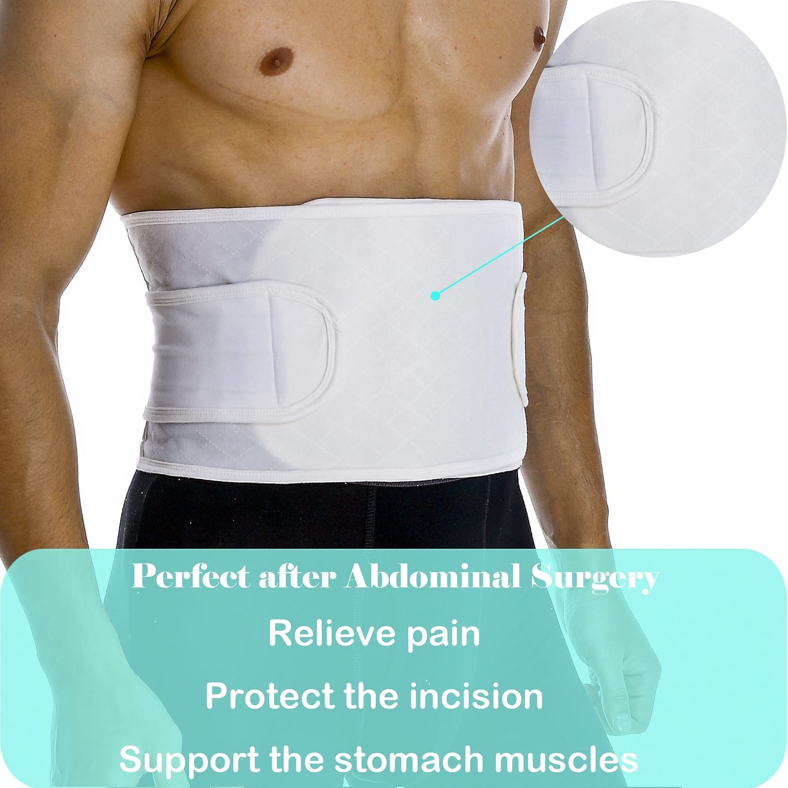 Hernia Belts for Men Abdominal Support Surgical Belly Binder Stomach Wrap Ban...