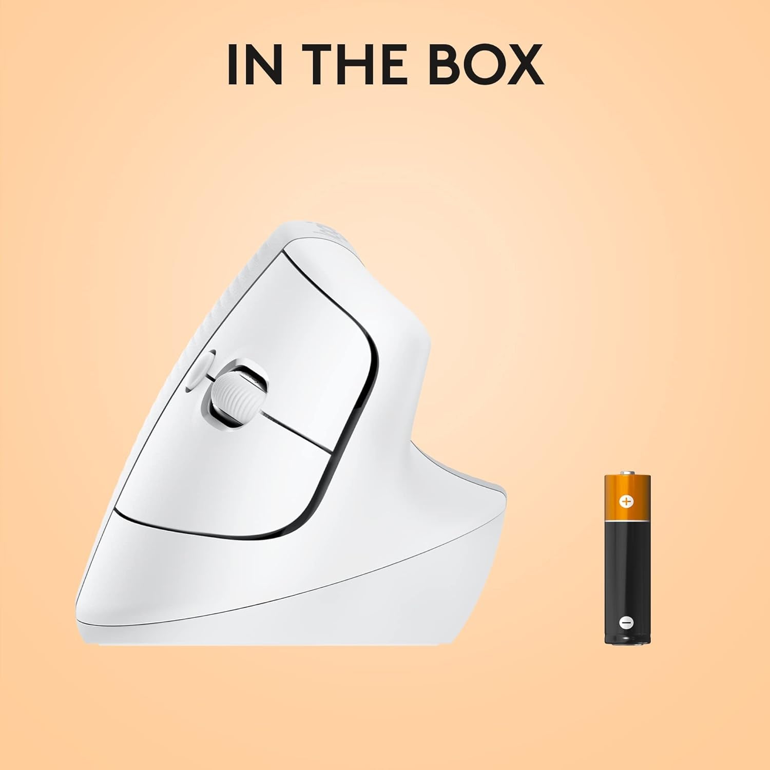 Lift for Mac Wireless Vertical Ergonomic Mouse, Bluetooth, Quiet Clicks, Silent Smartwheel, 4 Customizable Buttons, for Macos/Ipados/Macbook Pro/Macbook Air/Imac/Ipad - off White