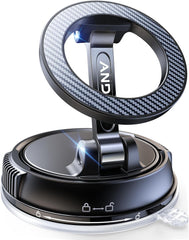 Car Phone Holder for Magsafe [78+LBS Strongest Suction & 2400Gf Strongest Magnetic] 360° Adjustable Car Phone Mount, Cell Phone Holders for Your Car for All Smartphones & All Car Models (Carbon Fiber)
