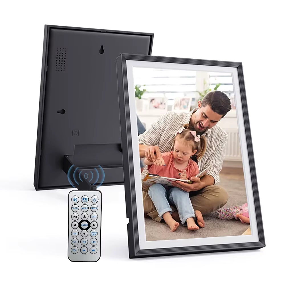 Digital Photo Frame Picture Frame 10.1In IPS HD Screen 1280X800 Desktop Electronic Photo Frame with Clock and Calendar Function
