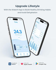 BOOST Smart Water Bottle with Reminder to Drink Water & Water Tracker - Double Wall Vacuum Insulated Water Bottle Stainless Steel, Wide Mouth 32 Oz Water Bottles, Ideal for Gift - Blue