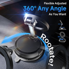 Car Phone Holder for Magsafe [78+LBS Strongest Suction & 2400Gf Strongest Magnetic] 360° Adjustable Car Phone Mount, Cell Phone Holders for Your Car for All Smartphones & All Car Models (Carbon Fiber)