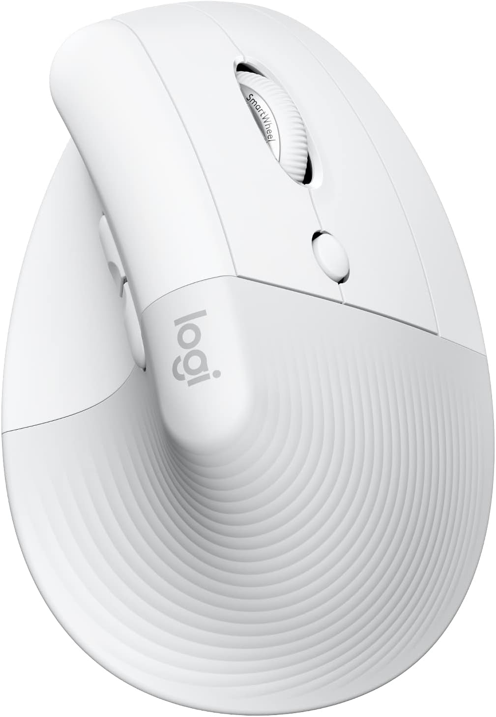 Lift for Mac Wireless Vertical Ergonomic Mouse, Bluetooth, Quiet Clicks, Silent Smartwheel, 4 Customizable Buttons, for Macos/Ipados/Macbook Pro/Macbook Air/Imac/Ipad - off White
