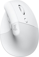 Lift for Mac Wireless Vertical Ergonomic Mouse, Bluetooth, Quiet Clicks, Silent Smartwheel, 4 Customizable Buttons, for Macos/Ipados/Macbook Pro/Macbook Air/Imac/Ipad - off White