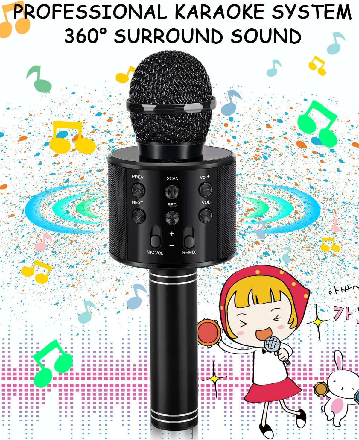 Exciting Karaoke Microphone for Kids Aged 3-12 - Perfect Birthday Gift for Young Singers! Fun for Boys and Girls!