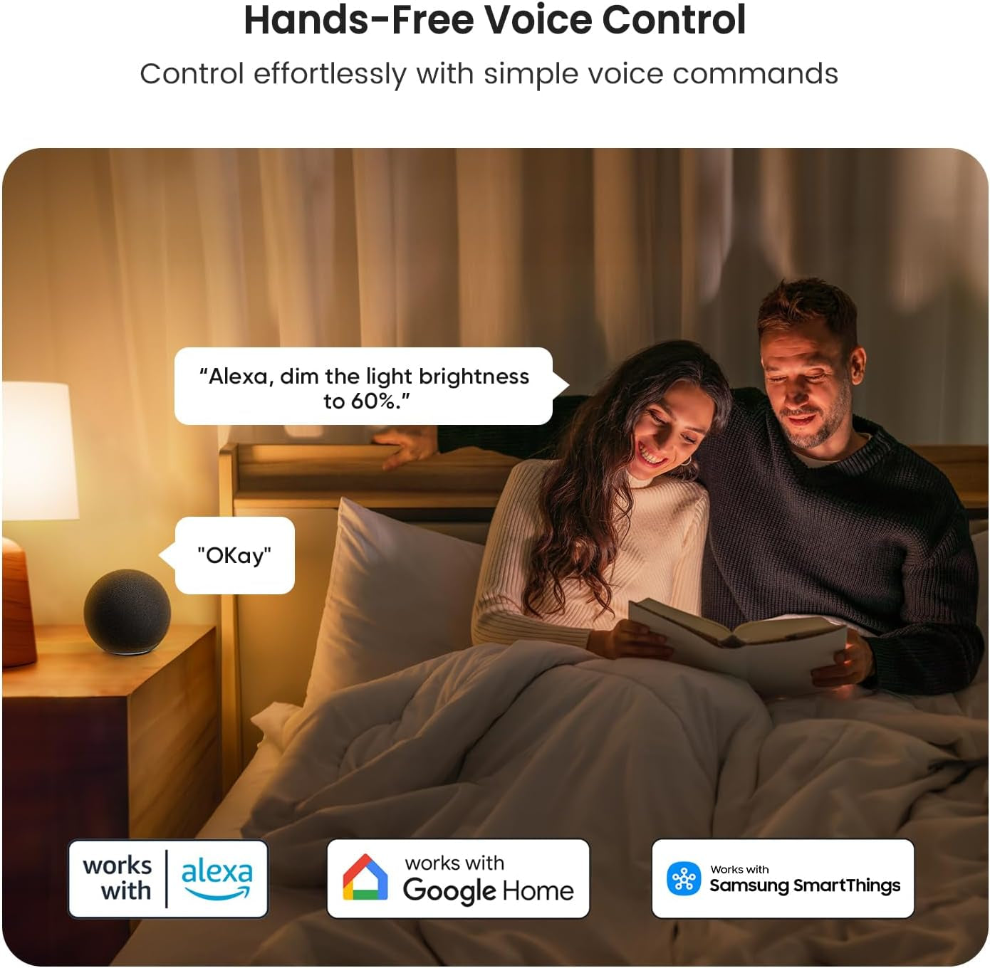 Smart Light Bulbs 4Pack, 2500K-6500K Tunable White Dimmable LED Light Bulb Compatible with Alexa and Google Home, 2.4Ghz Wifi Smart Bulb, 800LM, E26 A19 9W, No Hub Required