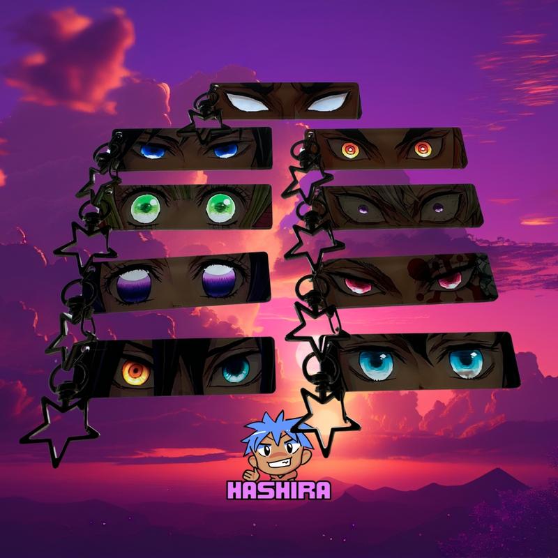 Illuminate Your Style with the Demon Slayer Acrylic Hashira Keychain - A Must-Have Gift for Anime Fans!