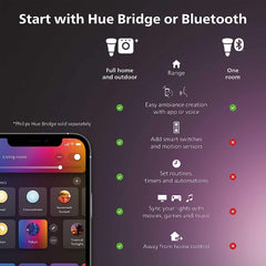 Smart 60W A19 LED Bulb - Soft Warm White Light - 4 Pack - 800LM - E26 - Indoor - Control with Hue App - Works with Alexa, Google Assistant and Apple Homekit