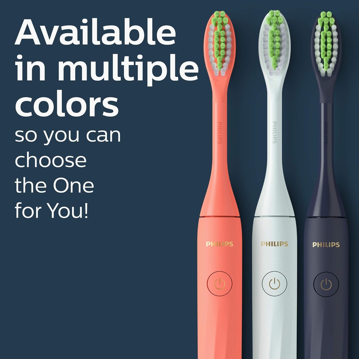 Philips One by Sonicare Battery Toothbrush, Midnight Blue, HY1100/04