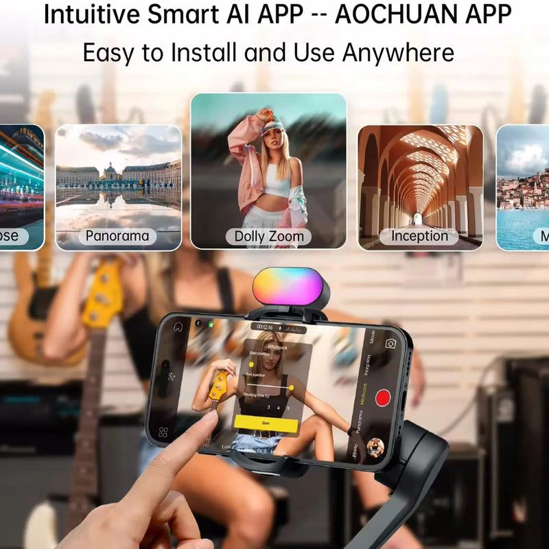 Elevate Your Video Game with the AOCHUAN Smart XE Kit Gimbal Stabilizer – Perfect for iPhone & Android!