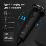 Men'S Electric Shaver, 3D Head Electric Razor Cordless Rechargeable Face Beard Trimmer, LCD Indicator