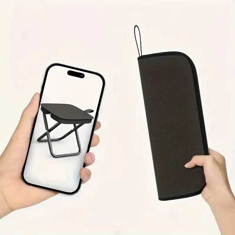 Outdoor Folding Pencil Case Small Stool Pocket Stool Portable Fishing Stool Camping Travel Leisure Handbag Chair