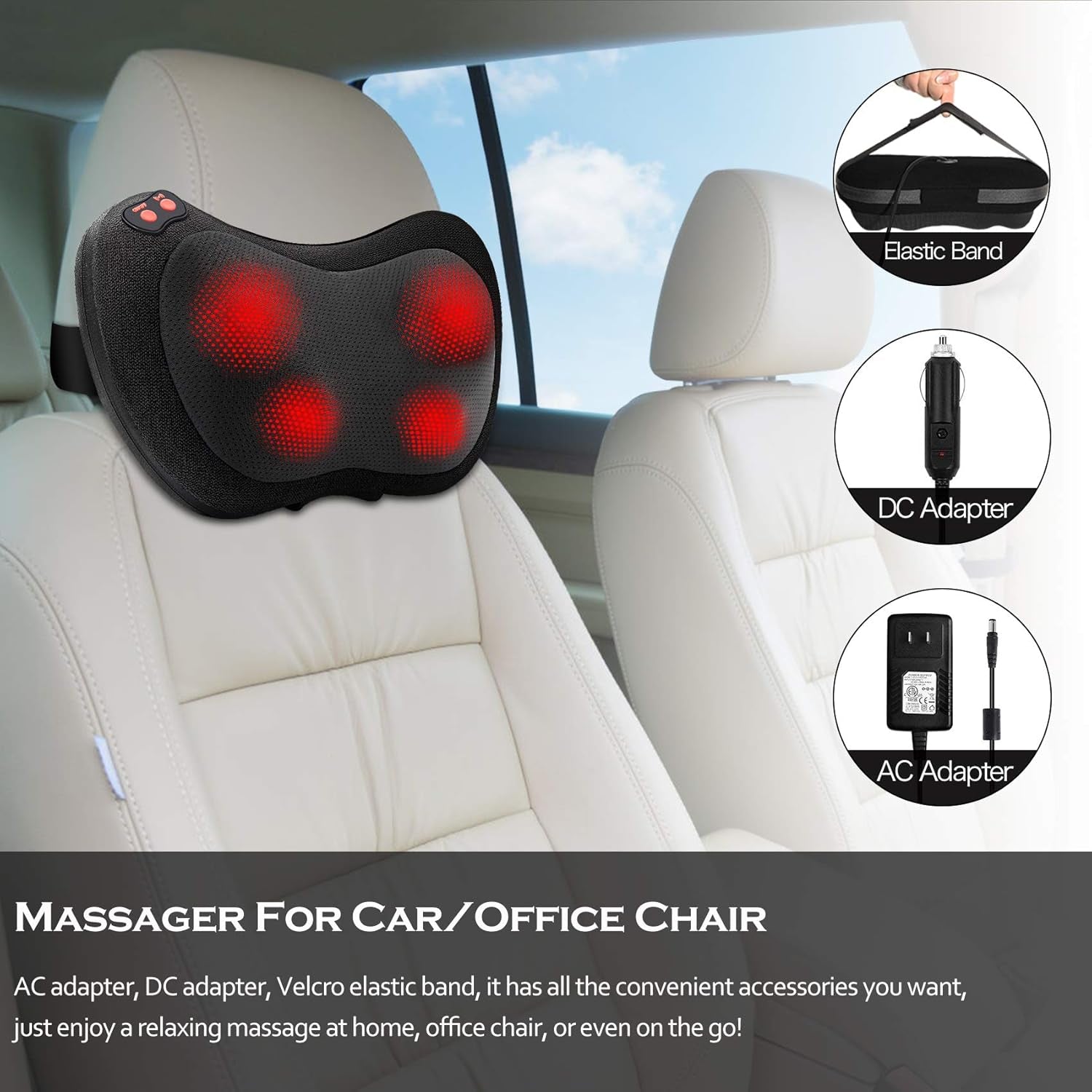 Ultimate Shiatsu Back Massager: Electric Neck, Shoulder & Foot Massage Pillow with Heat for Pain Relief - Perfect Gift for Mother's Day & Christmas!