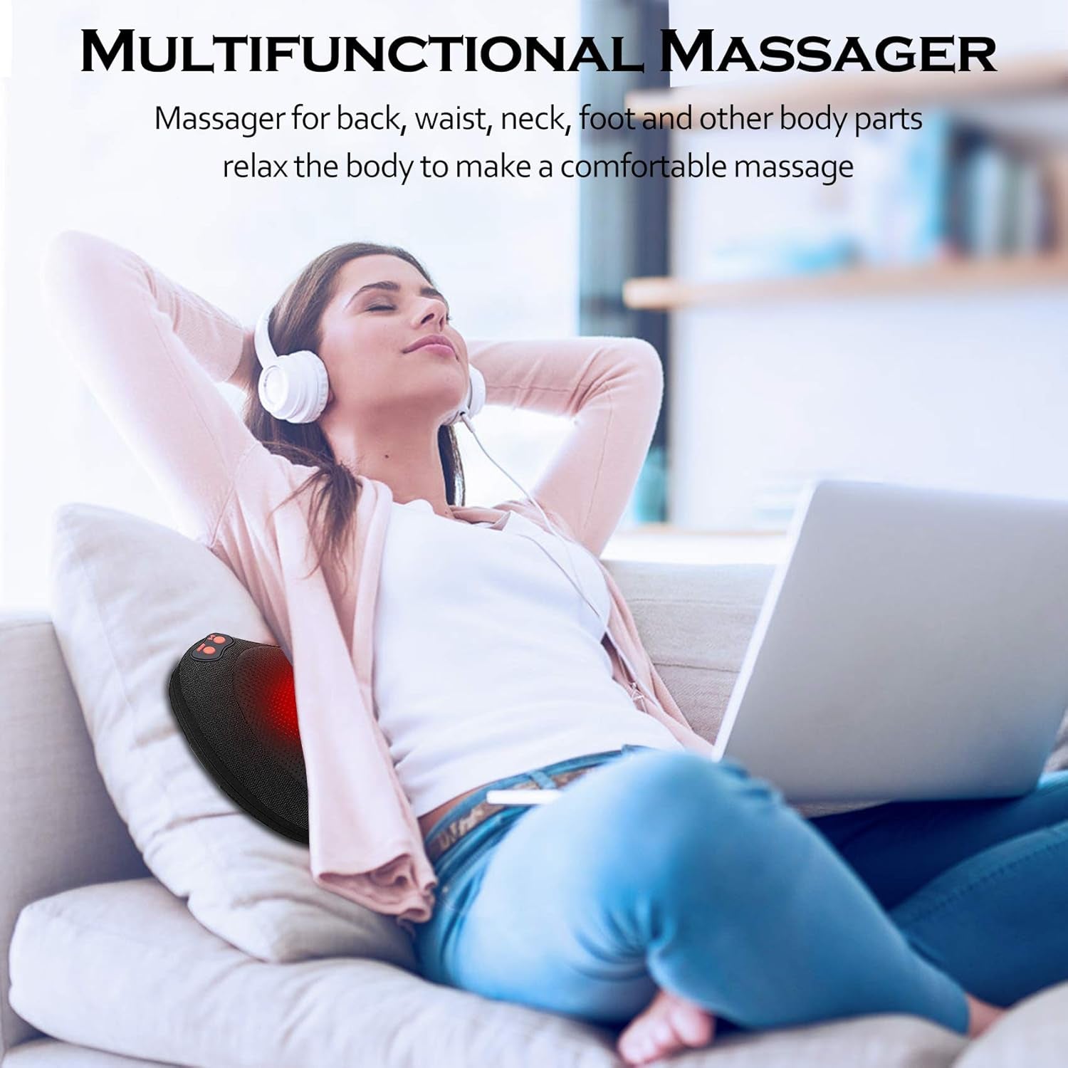 Ultimate Shiatsu Back Massager: Electric Neck, Shoulder & Foot Massage Pillow with Heat for Pain Relief - Perfect Gift for Mother's Day & Christmas!