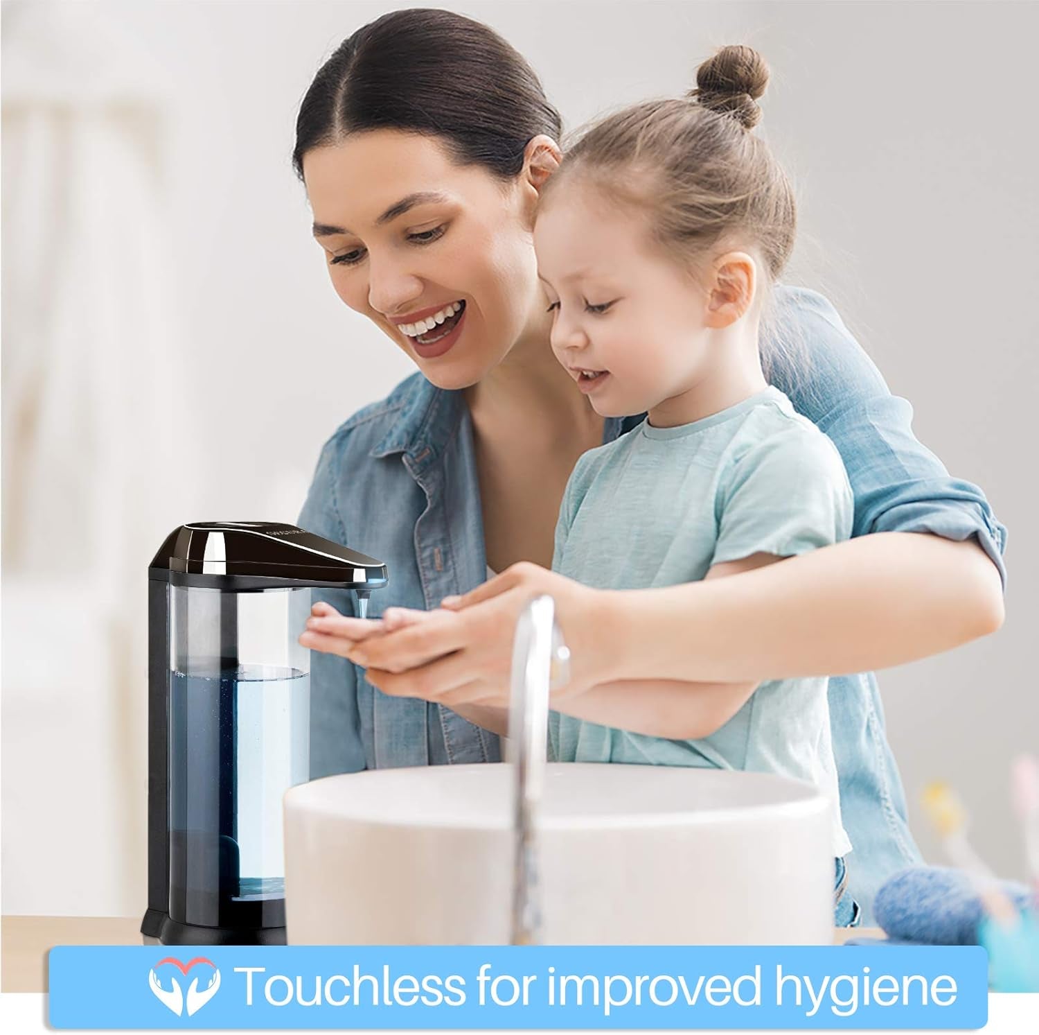 17Oz / 500Ml Premium Touchless Battery Operated Electric Automatic Soap Dispenser W/Adjustable Soap Dispensing Volume Control Dial (Dark Gunmetal)
