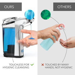 Automatic Soap Dispenser Touchless, No Drip Hand Soap & Dish Soap Dispenser with Adjustable Output, Motion Sensor