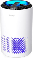 Air Purifiers for Bedroom Home, Air Purifier for Smoke Pollen Dander Hair Smell Air Cleaner with Sleep Mode Speed Control for Bedroom Office, MK01- White(Available for California)