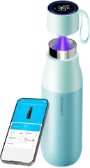 Self-Cleaning Smart Water Bottle, Vacuum Stainless Steel Insulated Water Bottle with Handle Double-Wall, Keep Drink Hot or Cold, Leak Proof, 15 Oz