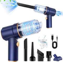 Handheld Car Vacuum Cleaner, 9000Pa Vacuum Cleaner and Air Duster, 120W High Power Hand Held Vacuum with LED Light and Multi-Nozzles for Car, Home, Office, Pet